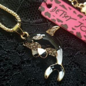 Betsey Johnson Orca Whale Necklace